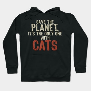 Save The Planet Cats Lover Hoodie